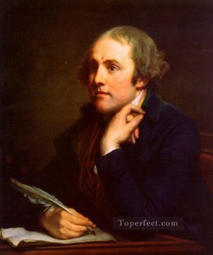  Baptiste Oil Painting - Louis Francois Robin portrait Jean Baptiste Greuze